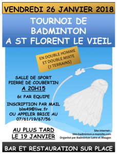 Tournoi St Florent le Vieil 2018