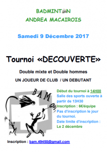 Tournoi Saint André 2017