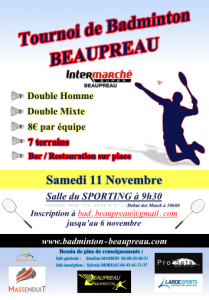 Tournoi Beaupréau 2017